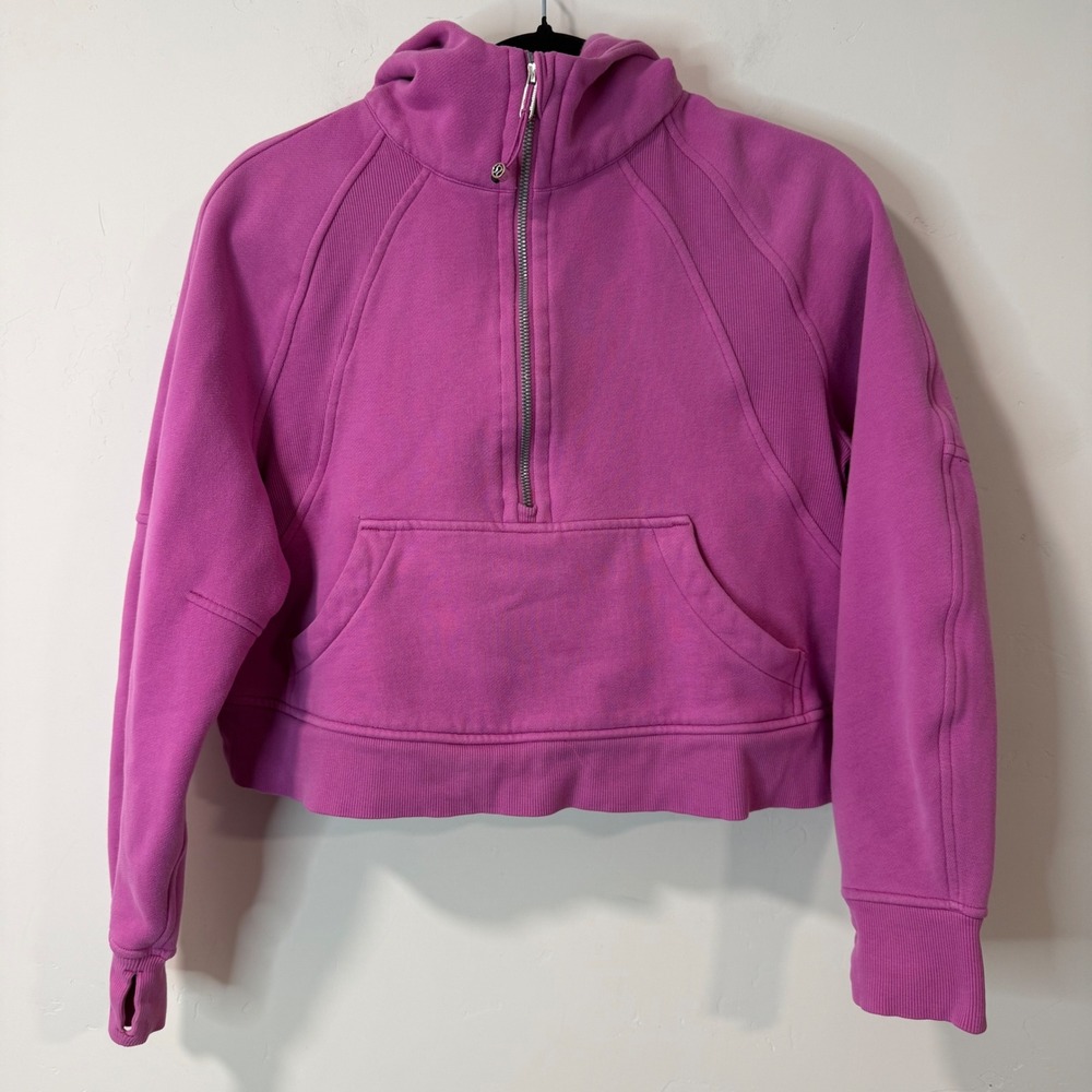 Lululemon Women‎ Scuba Oversized Half-Zip Hoodie XS/S Pink W3DM4S